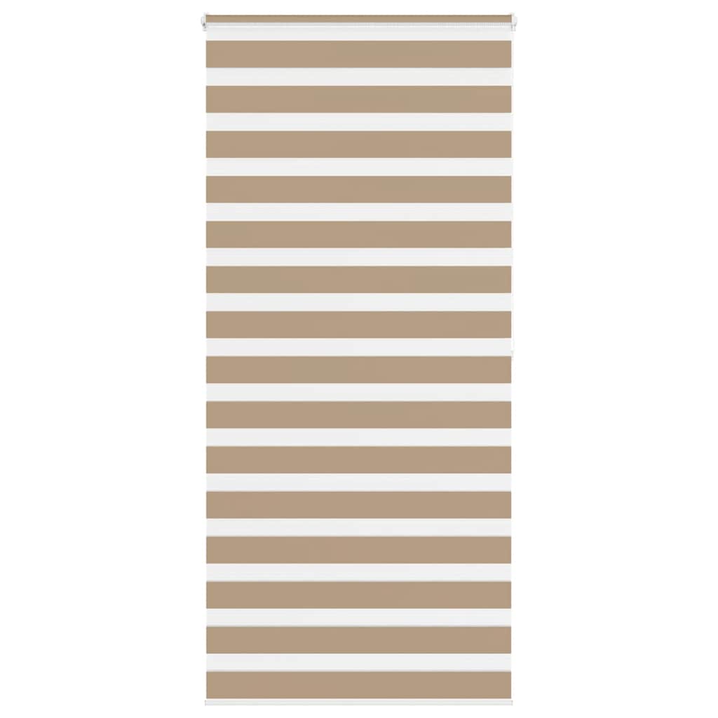 VidaXL Zebrarollo 115x200 cm Stoffbreite 110,9 cm Polyester Sandbraun
