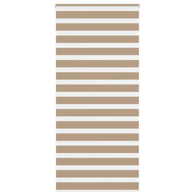 VidaXL Zebrarollo 115x200 cm Stoffbreite 110,9 cm Polyester Sandbraun