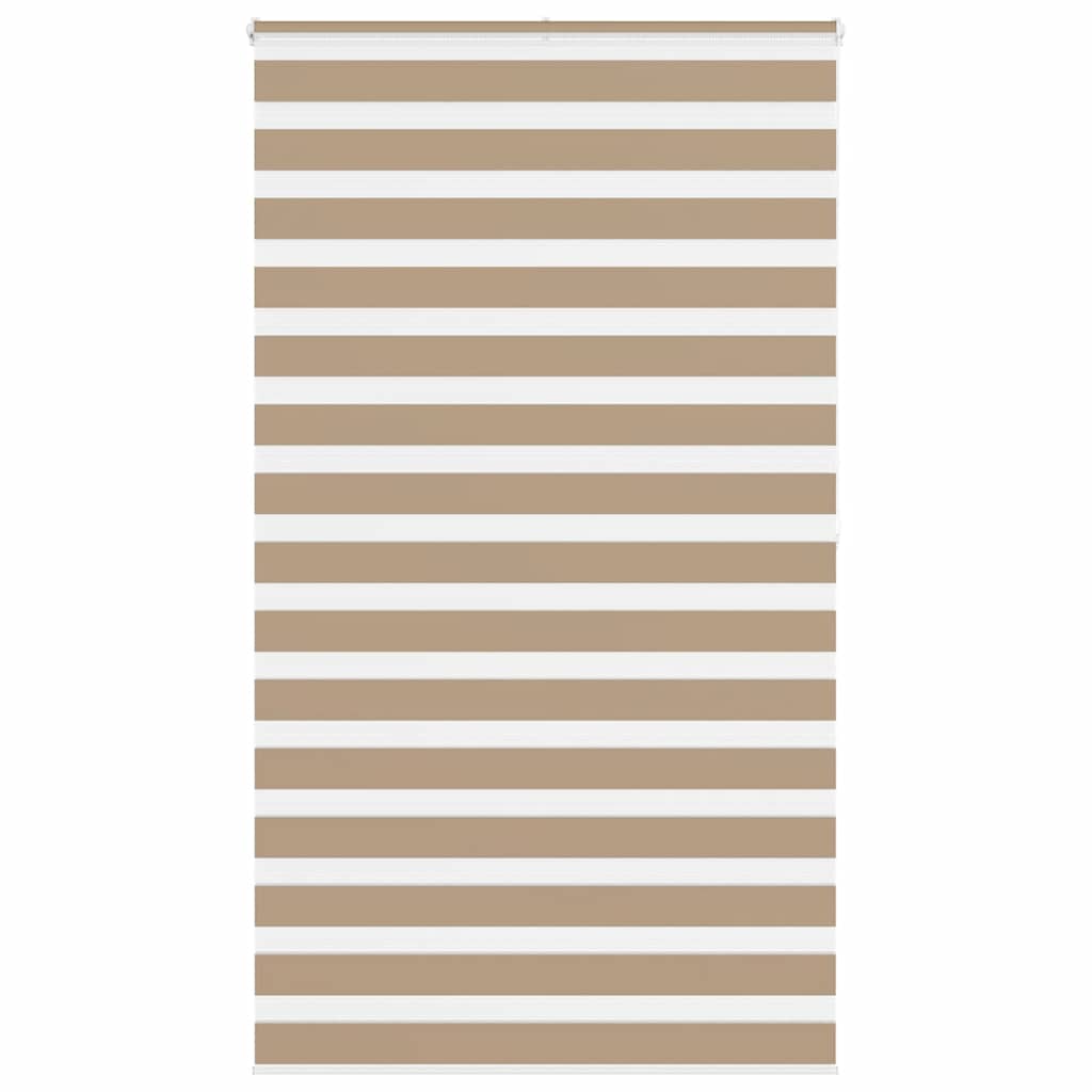 VidaXL Zebrarollo 125x200 cm Stoffbreite 120,9 cm Polyester Sandbraun