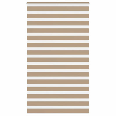 VidaXL Zebrarollo 125x200 cm Stoffbreite 120,9 cm Polyester Sandbraun