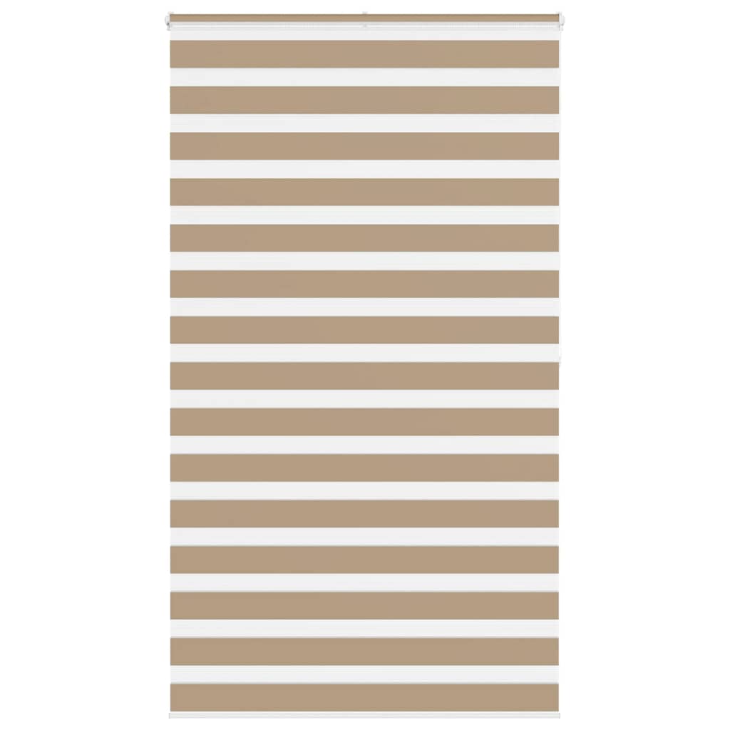 VidaXL Zebrarollo 130x200 cm Stoffbreite 125,9 cm Polyester Sandbraun