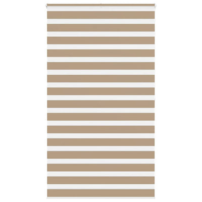 VidaXL Zebrarollo 130x200 cm Stoffbreite 125,9 cm Polyester Sandbraun