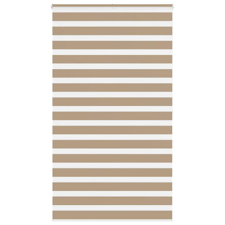 VidaXL Zebrarollo 130x200 cm Stoffbreite 125,9 cm Polyester Sandbraun