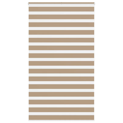 VidaXL Zebrarollo 135x200 cm Stoffbreite 130,9 cm Polyester Sandbraun