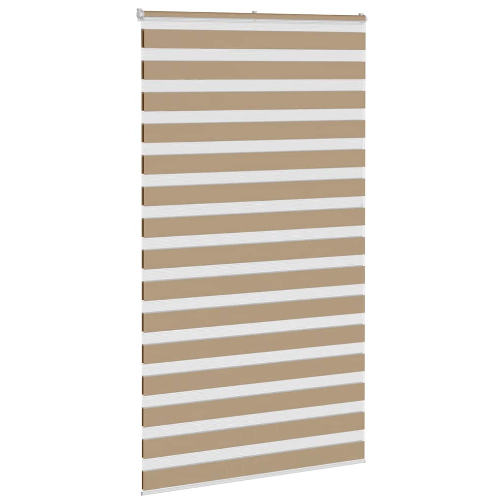 VidaXL Zebrarollo 135x200 cm Stoffbreite 130,9 cm Polyester Sandbraun
