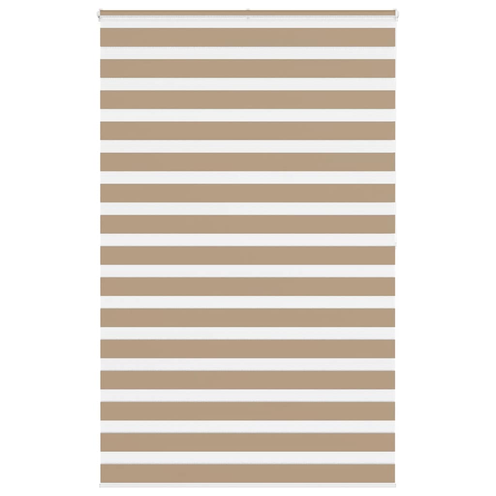 VidaXL Zebrarollo 140x200 cm Stoffbreite 135,9 cm Polyester Sandbraun