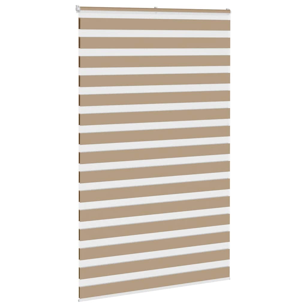 VidaXL Zebrarollo 140x200 cm Stoffbreite 135,9 cm Polyester Sandbraun