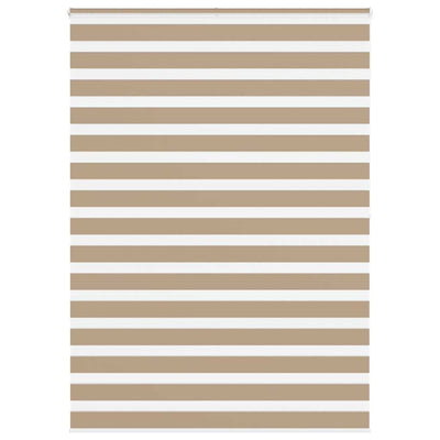 VidaXL Zebrarollo 155x200 cm Stoffbreite 150,9 cm Polyester Sandbraun