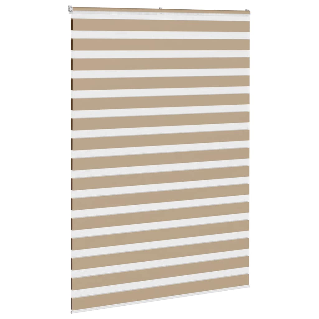 VidaXL Zebrarollo 155x200 cm Stoffbreite 150,9 cm Polyester Sandbraun