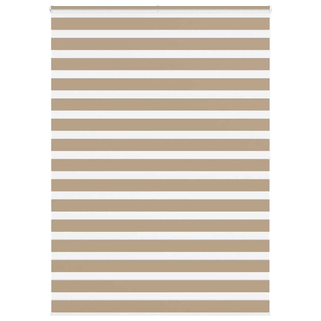 VidaXL Zebrarollo 160x200 cm Stoffbreite 155,9 cm Polyester Sandbraun