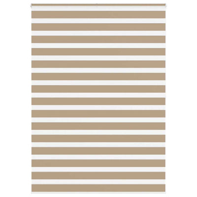 VidaXL Zebrarollo 165x200 cm Stoffbreite 160,9 cm Polyester Sandbraun