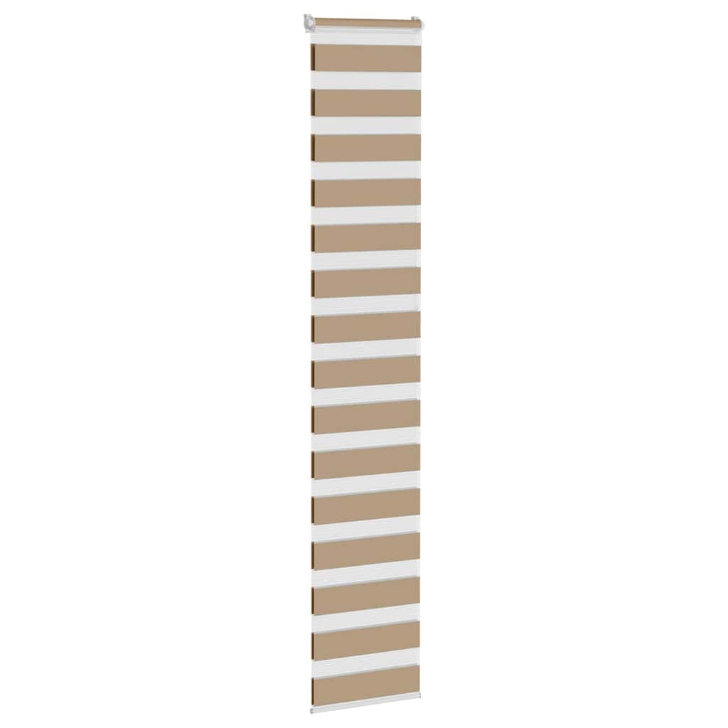 Vidaxl Zebra Blind 40x230 cm Staubbreite 35,9 cm Polyester Sandbraun