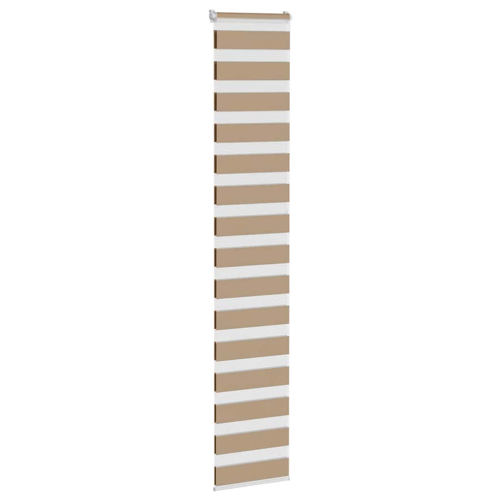 Vidaxl Zebra Blind 45x230 cm Staubbreite 40,9 cm Polyester Sandbraun