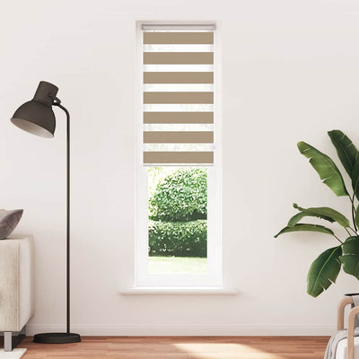 Vidaxl Zebra Blind 65x230 cm Staubbreite 60,9 cm Polyester Sandbraun
