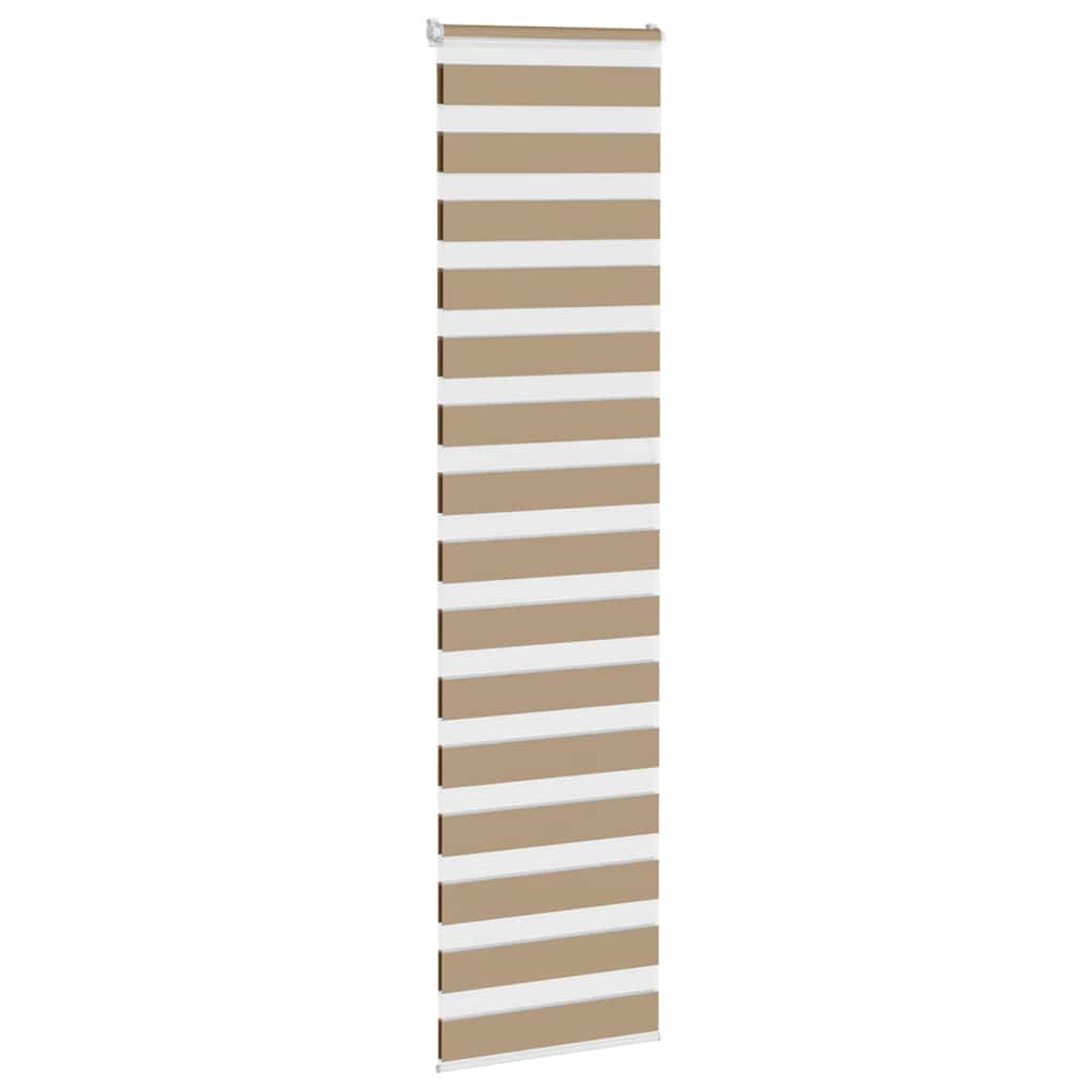 Vidaxl Zebra Blind 65x230 cm Staubbreite 60,9 cm Polyester Sandbraun