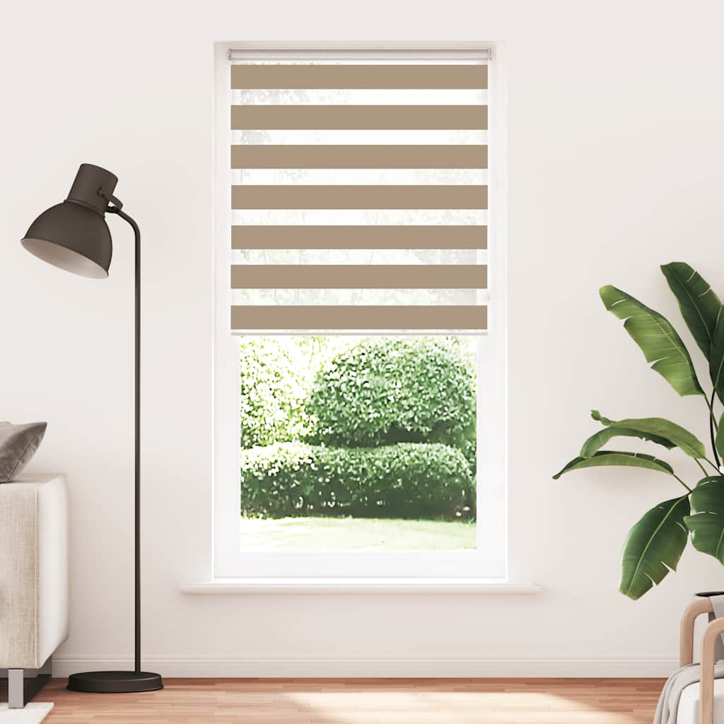 VidaXL Zebrarollo 95x230 cm Stoffbreite 90,9 cm Polyester Sandbraun