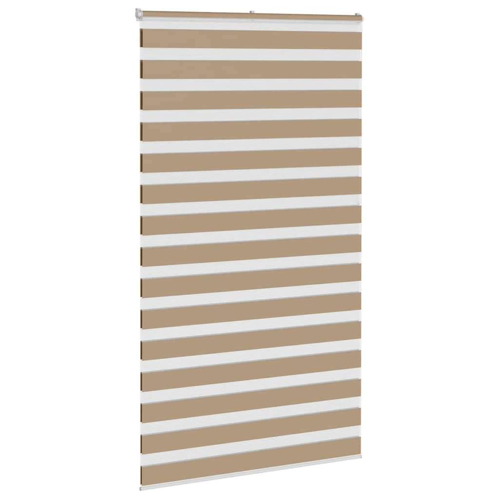 VidaXL Zebrarollo 125x230 cm Stoffbreite 120,9 cm Polyester Sandbraun
