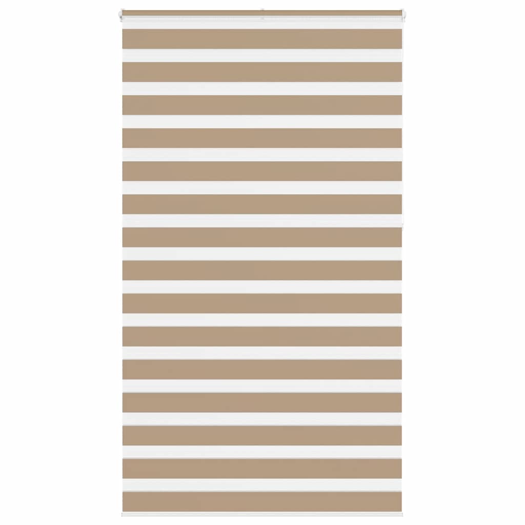 Vidaxxl Zebrarollo 135x230 cm Stoffbreite 130,9 cm Polyester Sandbraun