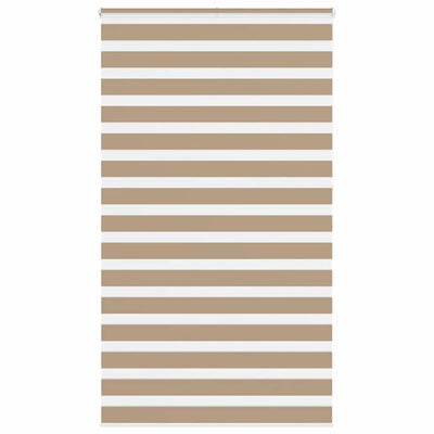 Vidaxxl Zebrarollo 135x230 cm Stoffbreite 130,9 cm Polyester Sandbraun