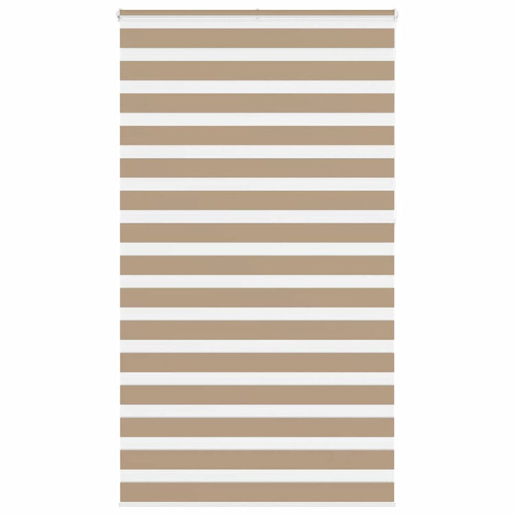 Vidaxxl Zebrarollo 135x230 cm Stoffbreite 130,9 cm Polyester Sandbraun