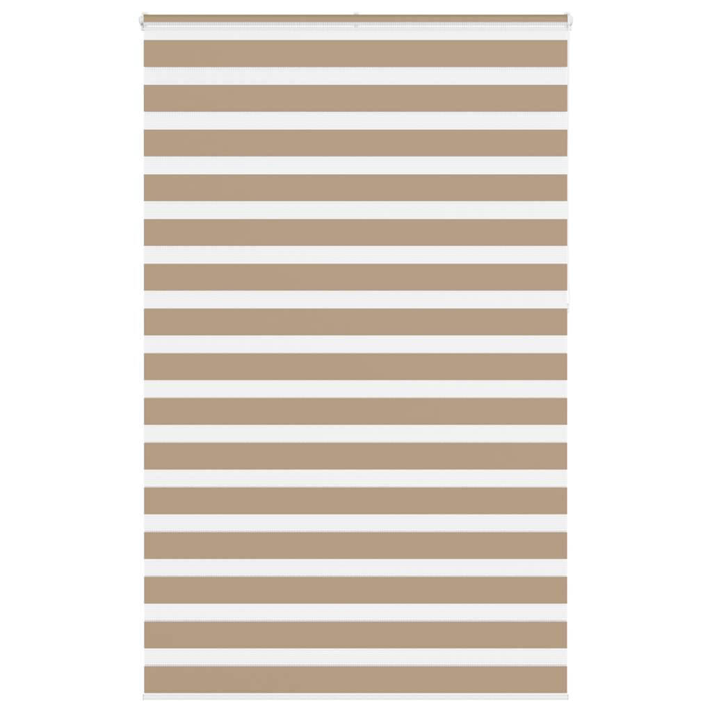 Vidaxl Zebra Blind 145x230 cm Staubbreite 140,9 cm Polyester Sandbraun