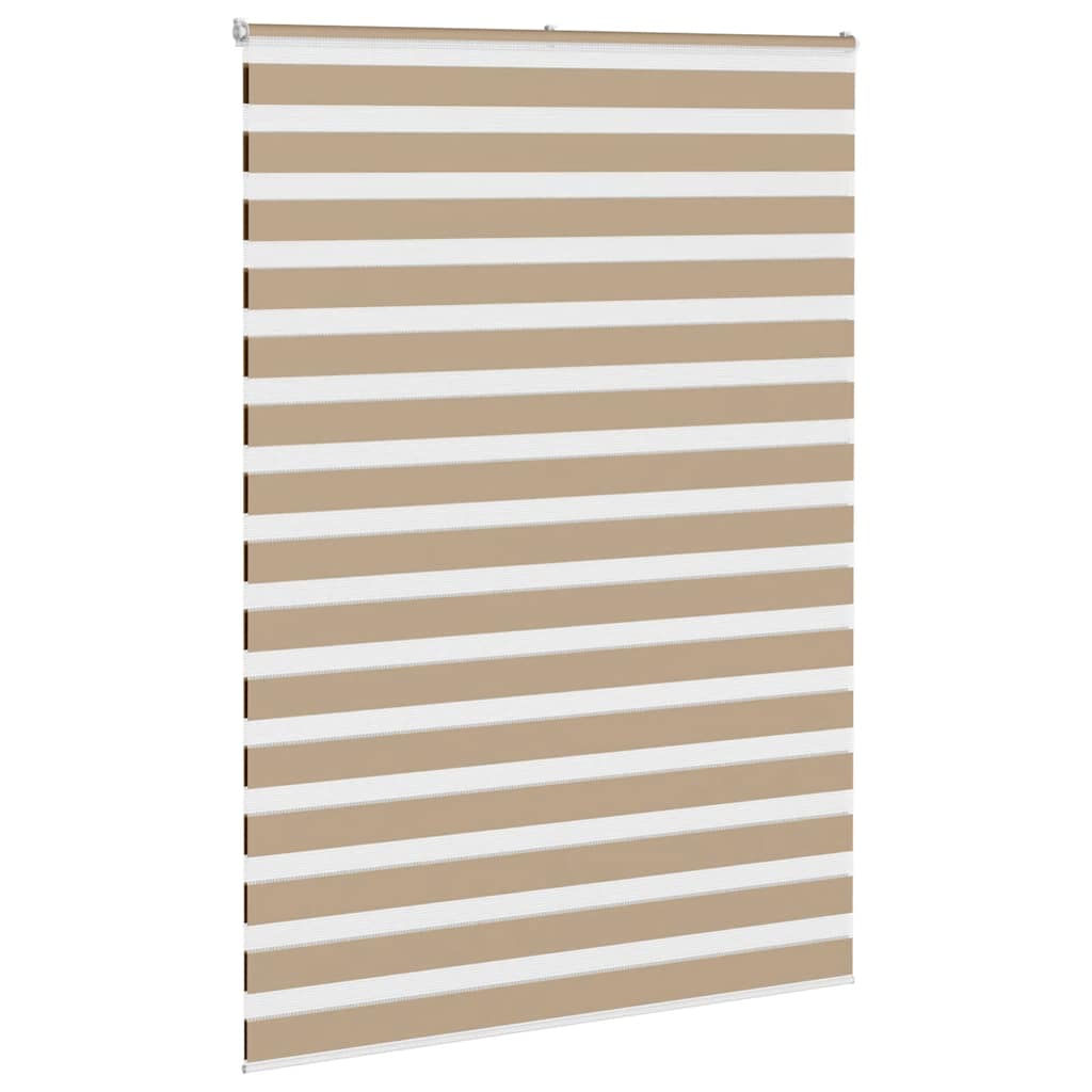 VidaXL Zebrarollo 155x230 cm Stoffbreite 150,9 cm Polyester Sandbraun