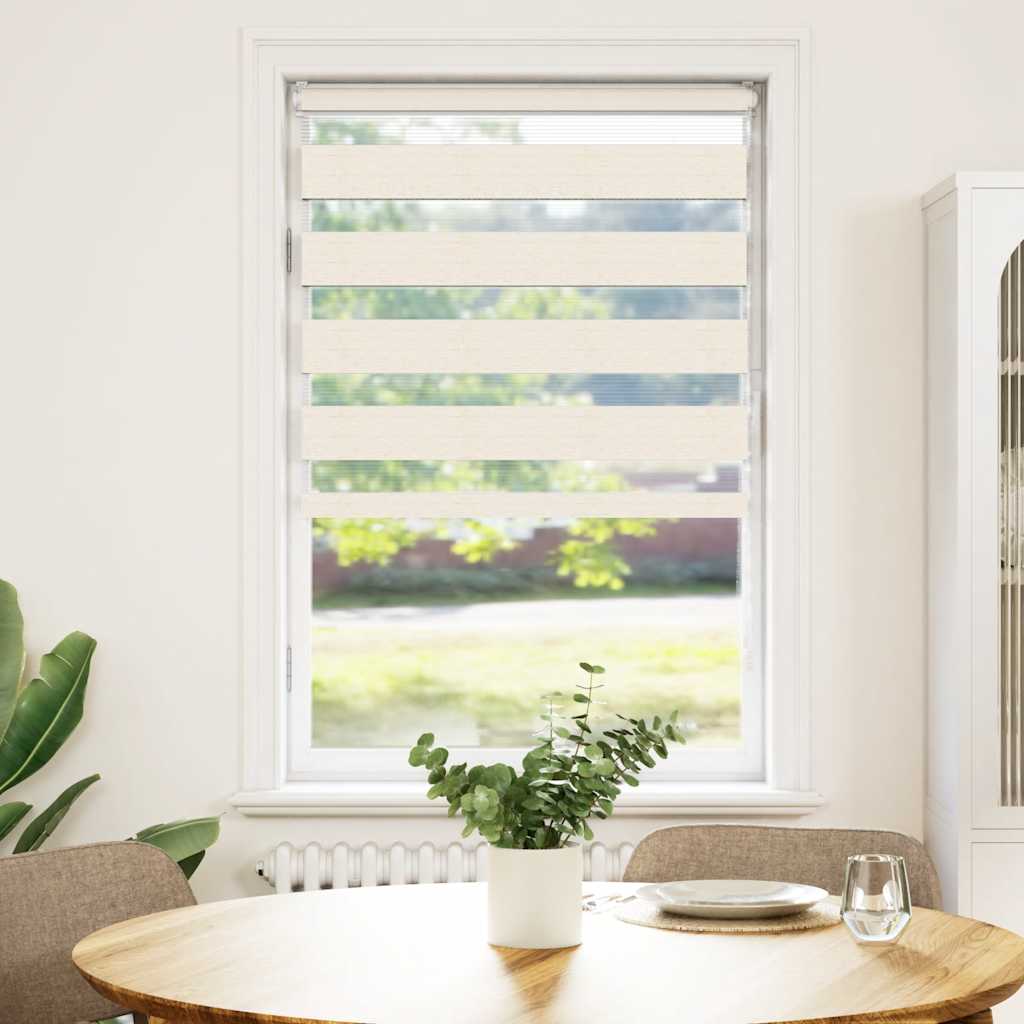 Vidaxl Zebra Roller Blind 80x100 cm Staubbreite 75,9 cm Marmerbeige