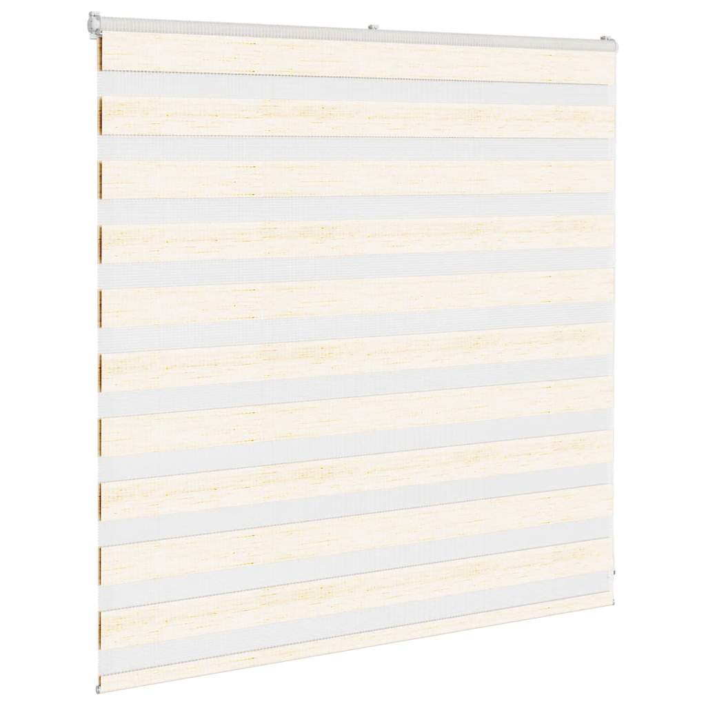 Vidaxl Zebra Roller Blind 145x100 cm Staubbreite 140,9 cm Marmerbeige