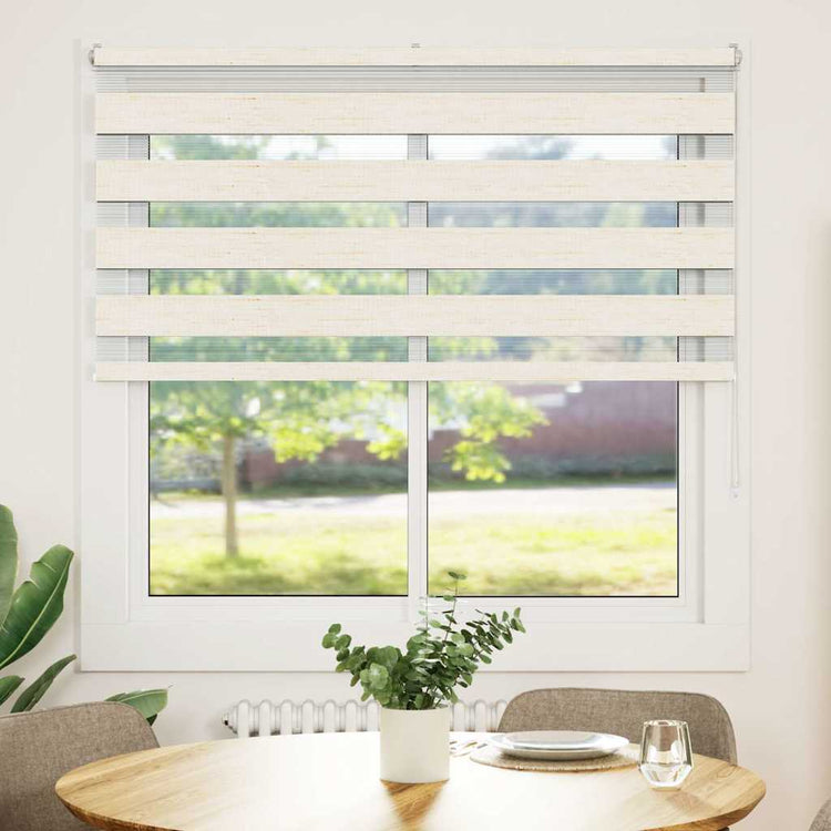Vidaxl Zebra Roller Blind 150x100 cm Staubbreite 145,9 cm Marmerbeige