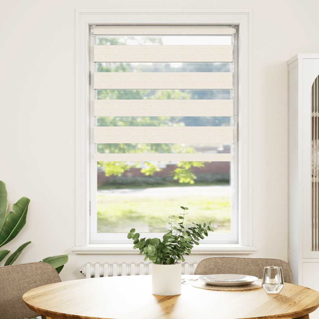 Vidaxl Zebra Roller Blind 85x150 cm Staubbreite 80,9 cm Marmerbeige