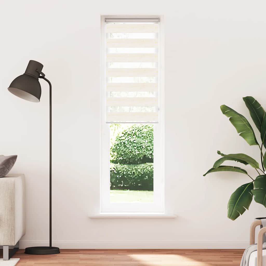 Vidaxl Zebra Roller Blind 55x200 cm Staubbreite 50,9 cm Marmerbeige