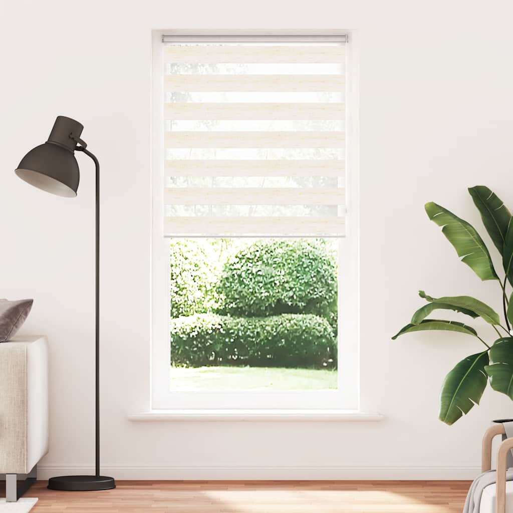 Vidaxl Zebra Roller Blind 100x200 cm Staubbreite 95,9 cm Marmerbeige