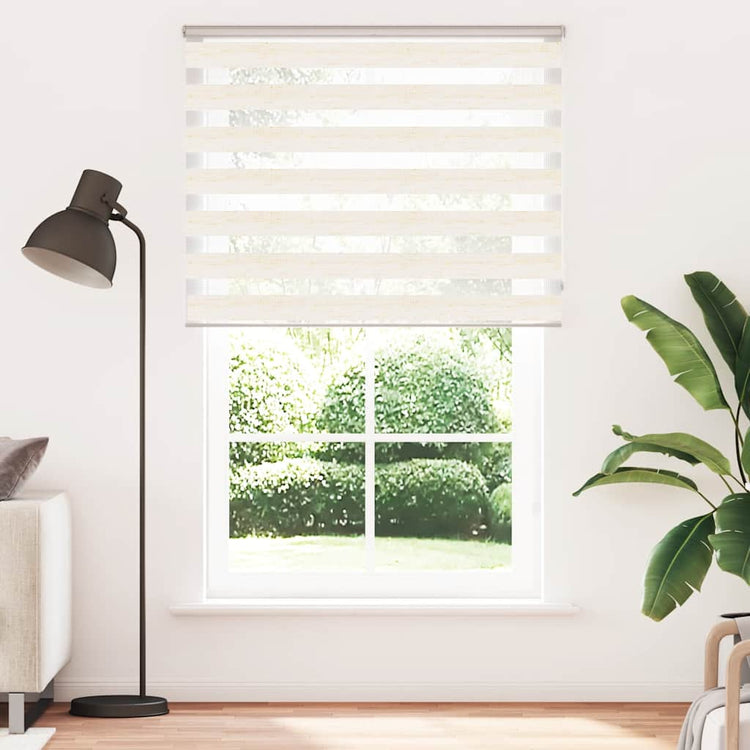 Vidaxl Zebra Roller Blind 140x200 cm Staubbreite 135,9 cm Marmerbeige