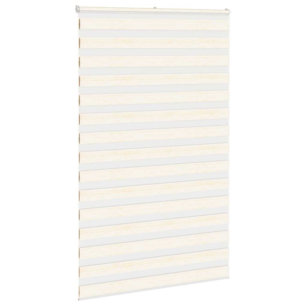 Vidaxl Zebra Roller Blind 140x200 cm Staubbreite 135,9 cm Marmerbeige