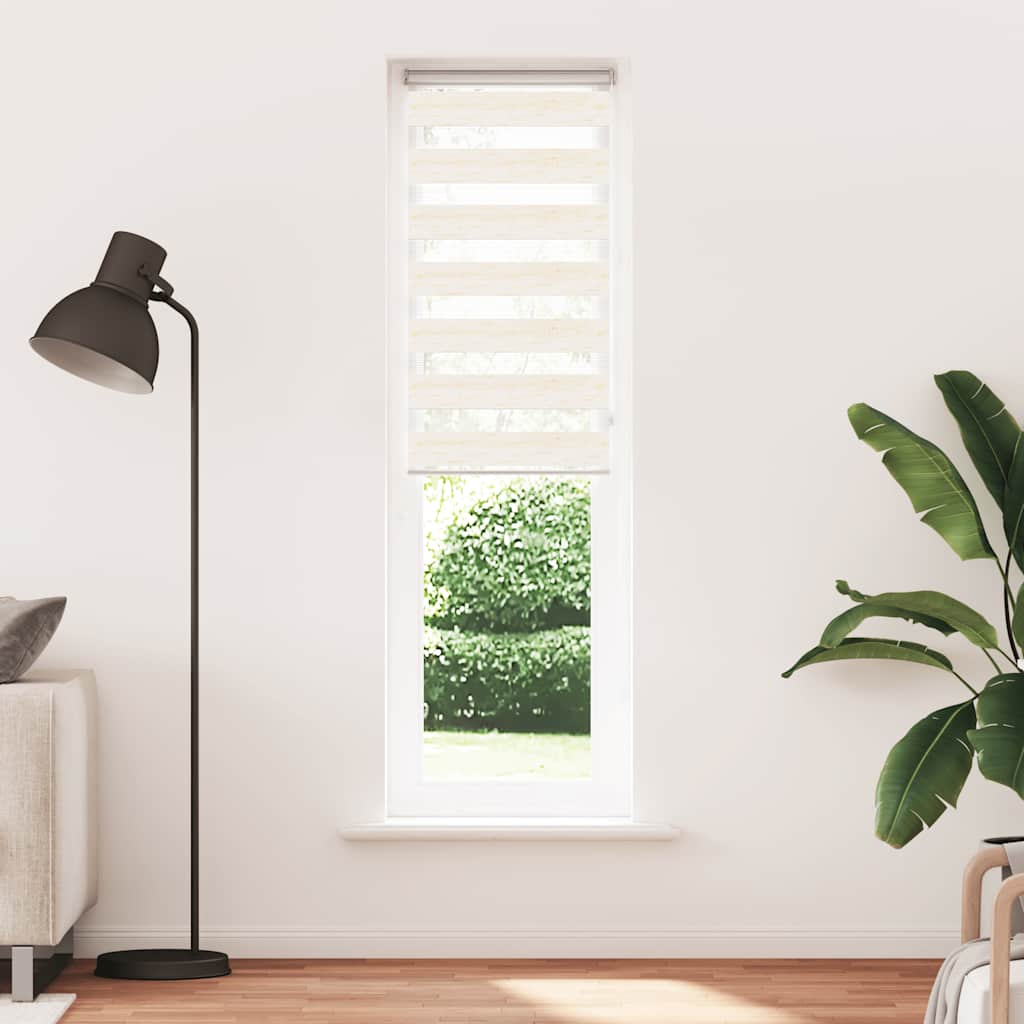 Vidaxl Zebra Roller Blind 55x230 cm Stoffbreite 50,9 cm Marmerbeige