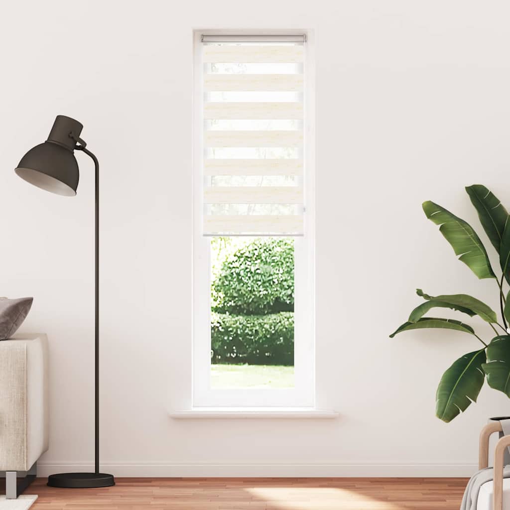 Vidaxl Zebra Roller Blind 65x230 cm Stoffbreite 60,9 cm Marmerbeige