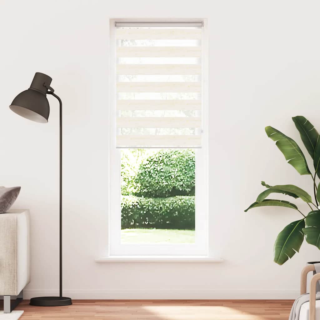 Vidaxl Zebra Roller Blind 85x230 cm Stoffbreite 80,9 cm Marmerbeige