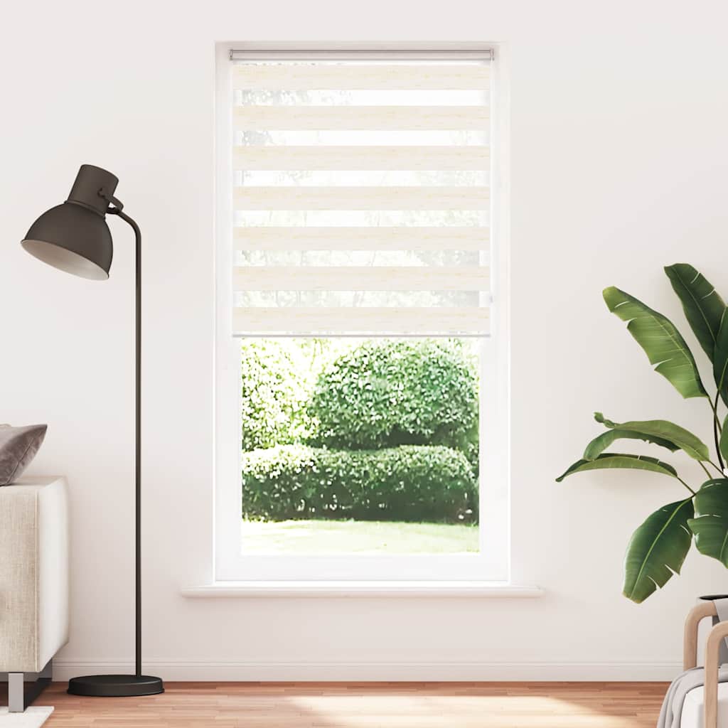 Vidaxl Zebra Roller Blind 95x230 cm Stoffbreite 90,9 cm Marmerbeige