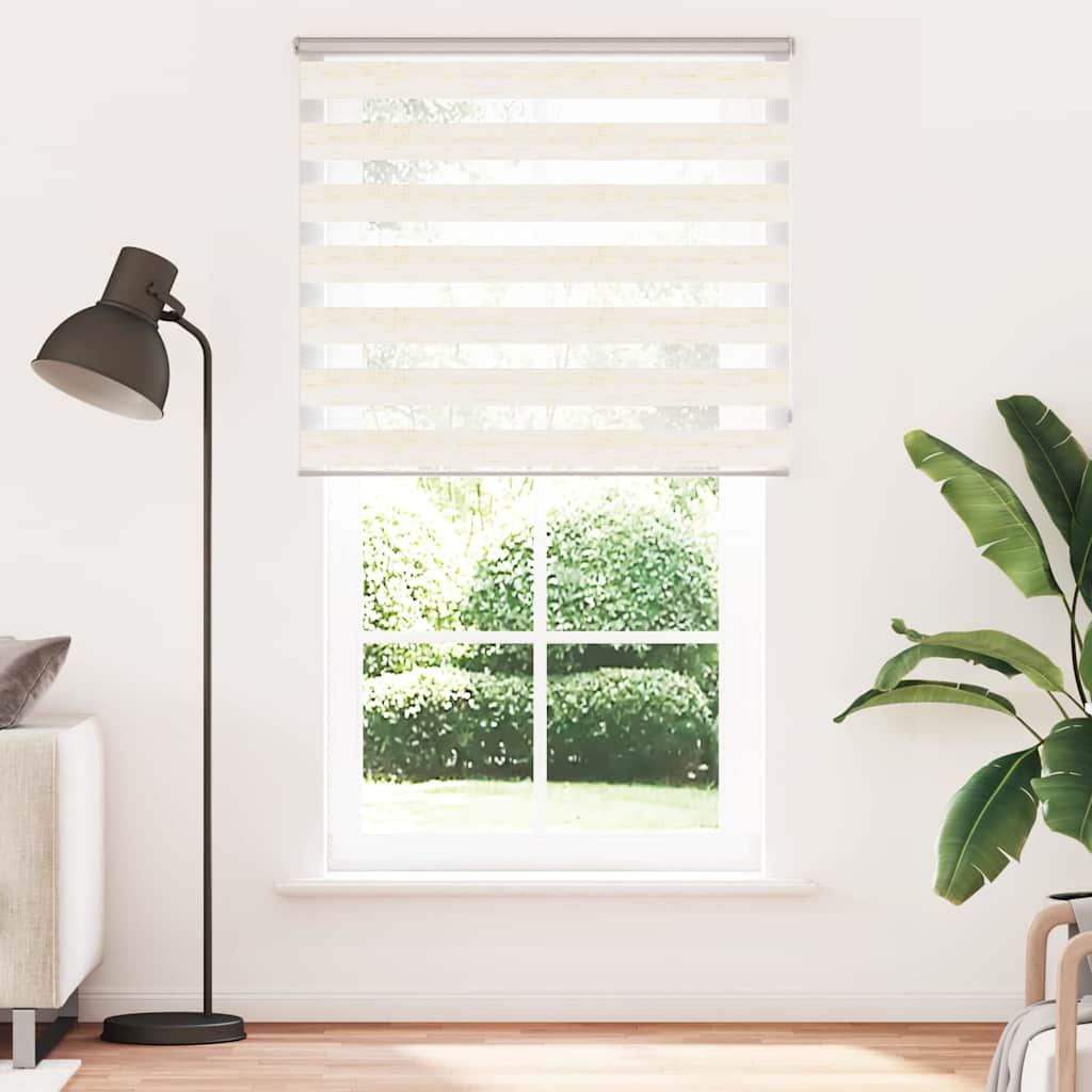 Vidaxl Zebra Blind 130x230 cm Staubbreite 125,9 cm Polyester MarbleBige