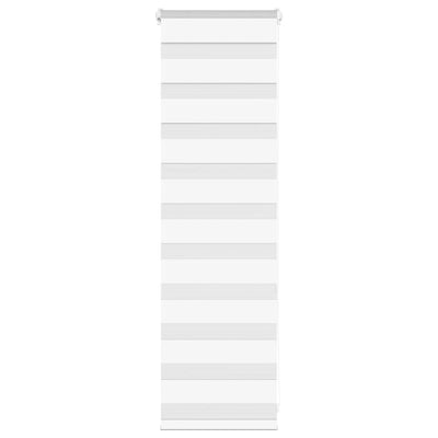 Vidaxl Zebra Roller Blind 45x100 cm Staubbreite 40,9 cm Polyester weiß