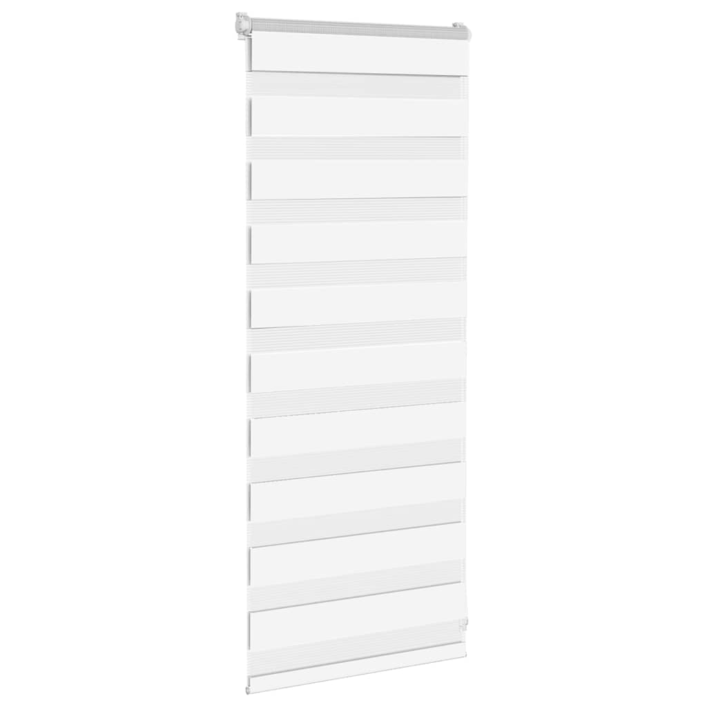 Vidaxl Zebra Roller Blind 60x100 cm Staubbreite 55,9 cm Polyester weiß
