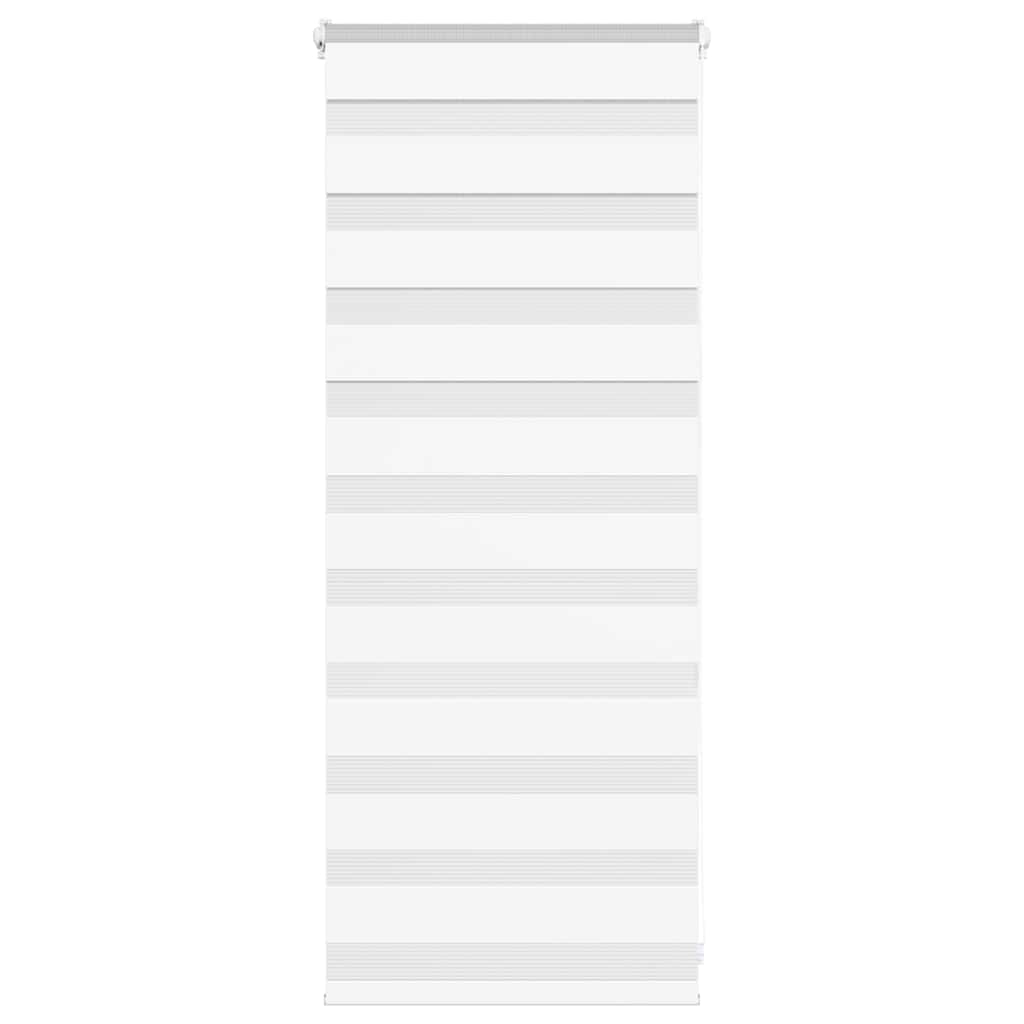 Vidaxl Zebra Roller Blind 65x100 cm Staubbreite 60,9 cm Polyester weiß