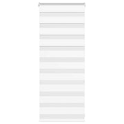 Vidaxl Zebra Roller Blind 65x100 cm Staubbreite 60,9 cm Polyester weiß - afbeelding 1