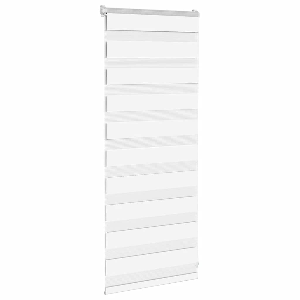 Vidaxl Zebra Roller Blind 65x100 cm Staubbreite 60,9 cm Polyester weiß