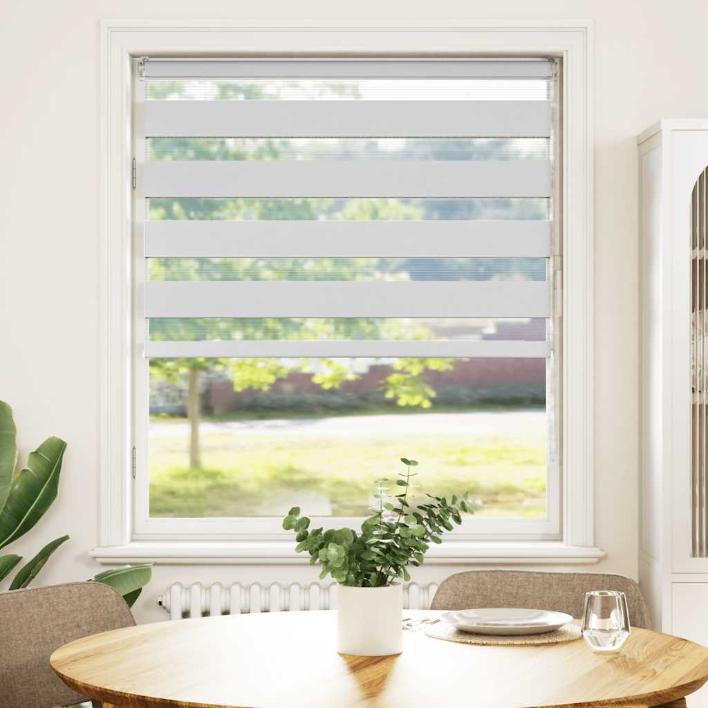 VidaXL Zebrarollo 95x100 cm Stoffbreite 90,9 cm Polyester weiß