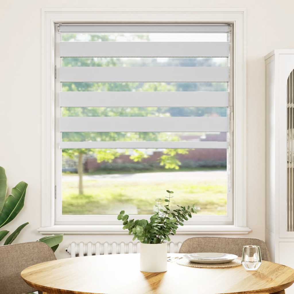 VidaXL Zebrarollo 105x100 cm Stoffbreite 100,9 cm Polyester weiß