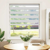 VidaXL Zebrarollo 110x100 cm Stoffbreite 105,9 cm Polyester weiß - afbeelding 1
