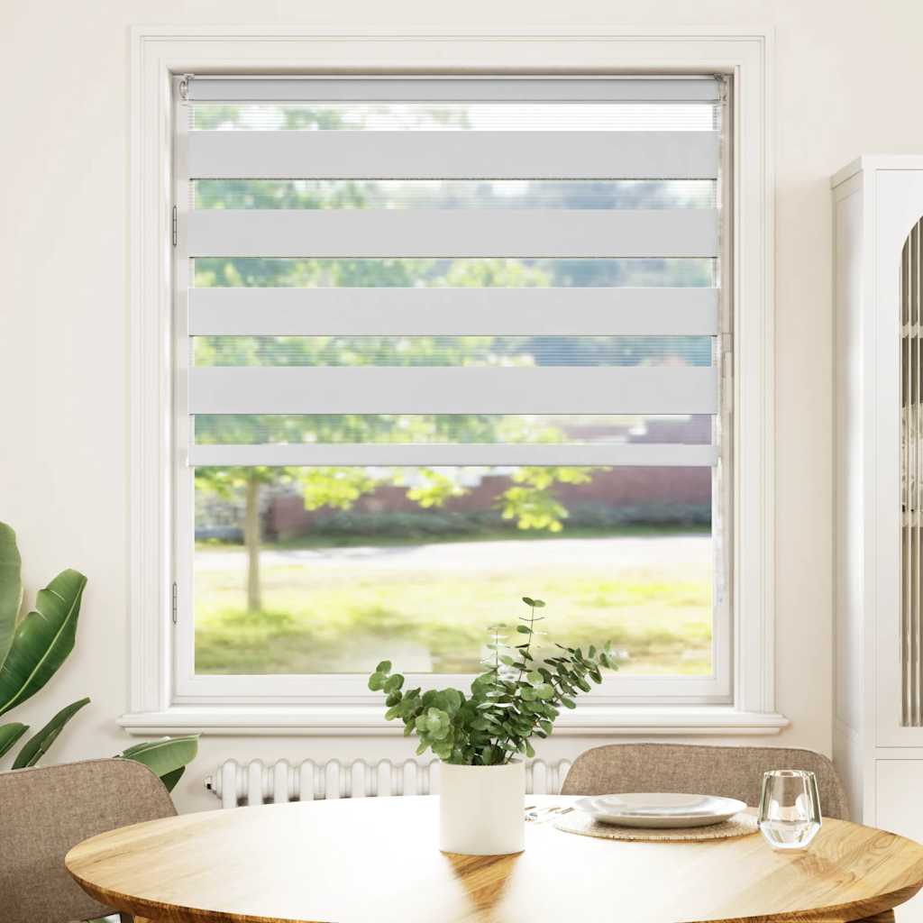 VidaXL Zebrarollo 110x100 cm Stoffbreite 105,9 cm Polyester weiß