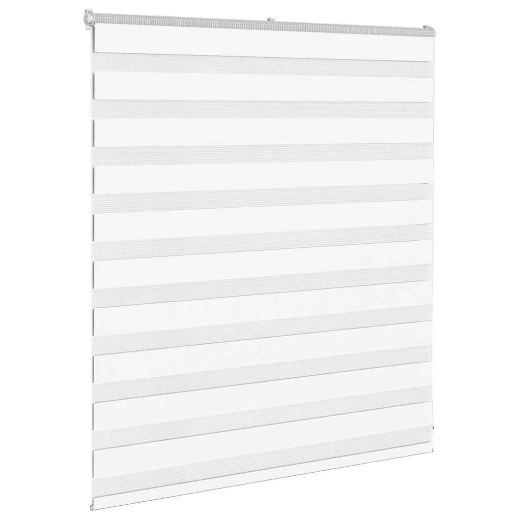 VidaXL Zebrarollo 130x100 cm Stoffbreite 125,9 cm Polyester weiß