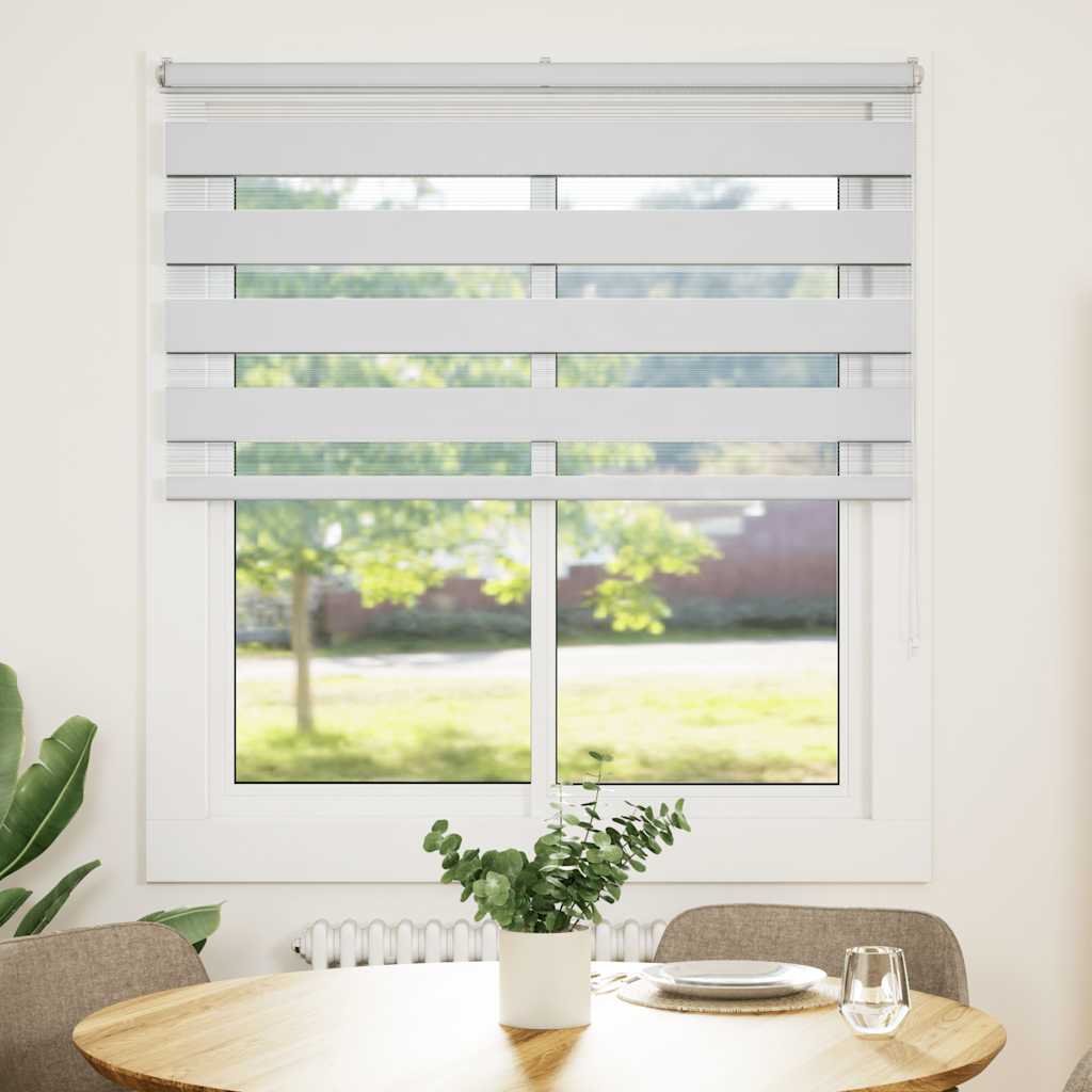 VidaXL Zebrarollo 135x100 cm Stoffbreite 130,9 cm Polyester weiß